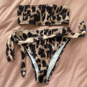High Waisted Cheetah Swimsuit